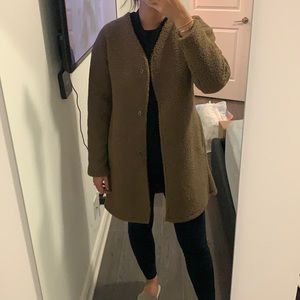 Brown teddy 3/4 jacket